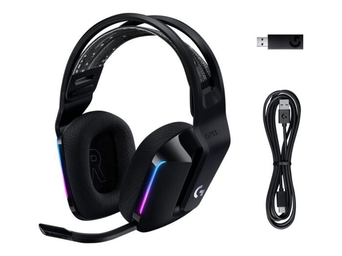 Logitech | Gaming Headset | G G733 | Wireless | Over-Ear | Black | Noise canceling | Wireless