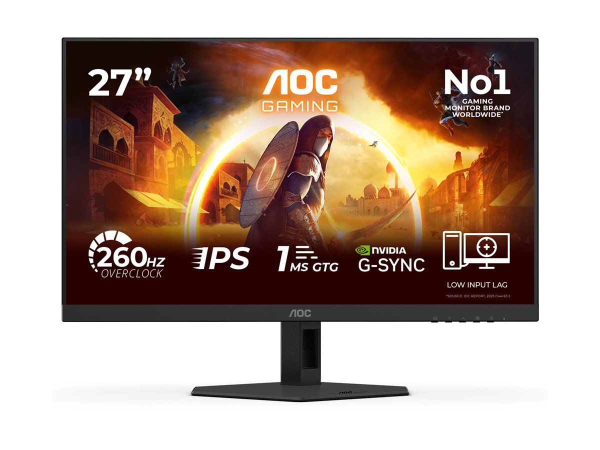 AOC 27G4ZRE | 27 " | Fast IPS | FHD | 16:9 | 260 Hz | 1 ms | 1920 x 1080 pixels | 300 cd/m² | HDMI ports quantity 2 | Black AOC 27G4ZRE | 27 " | Fast IPS | FHD | 16:9 | 260 Hz | 1 ms | 1920 x 1080 pixels | 300 cd/m² | HDMI ports quantity 2 | Black