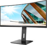 AOC | Curved Monitor | CU34P2A | 34 " | VA | 21:9 | 100 Hz | 1 ms | 3440 × 1440 | 300 cd/m² | Headphone out (3.5mm) | HDMI ports quantity HDMI x 2 | Black | Warranty 36 month(s)
