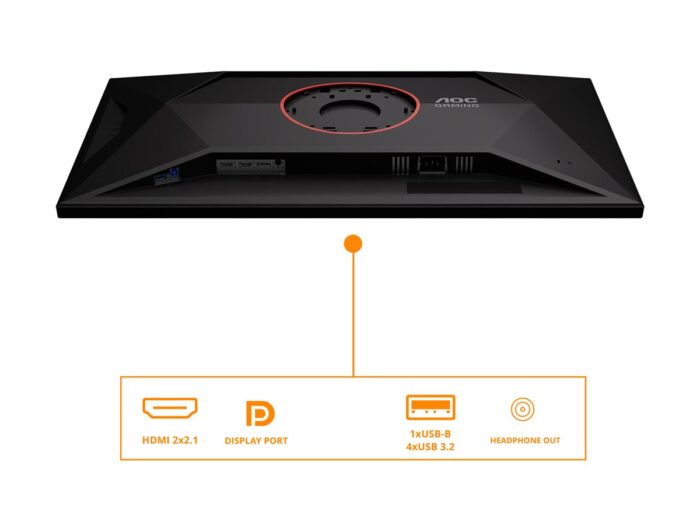 AOC U32G4U | 32 " | Fast IPS | UHD | 16:9 | 160 Hz | 1 ms | 3840 x 2160 pixels | 450 cd/m² | HDMI ports quantity 2 | Black