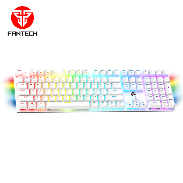 Fantech MAXFIT108 RGB laidinė mechaninė klaviatūra, Balta, Red Switch - image 2