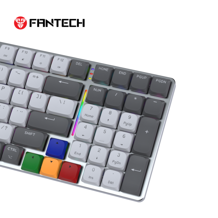 Fantech MAXFIT AIR99 RGB belaidė mechaninė klaviatūra, Pilka, Brown Switch - image 3