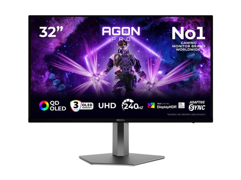 AOC | AG326UZD2 | 32 " | QD-OLED | UHD | 16:9 | 240 Hz | 0.03 ms | 3840 x 2160 pixels | 1000 cd/m² | HDMI ports quantity 1 | Black