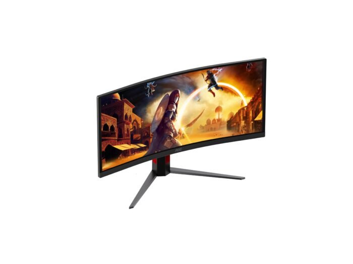 AOC CU34G4CA | 34 " | Fast VA | WQHD | 21:9 | 180 Hz | 1 ms | 3440 x 1440 pixels | 450 cd/m² | HDMI ports quantity 2 | Black