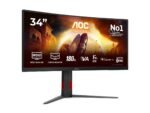 AOC CU34G4CA | 34 " | Fast VA | WQHD | 21:9 | 180 Hz | 1 ms | 3440 x 1440 pixels | 450 cd/m² | HDMI ports quantity 2 | Black