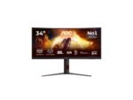 AOC CU34G4CA | 34 " | Fast VA | WQHD | 21:9 | 180 Hz | 1 ms | 3440 x 1440 pixels | 450 cd/m² | HDMI ports quantity 2 | Black
