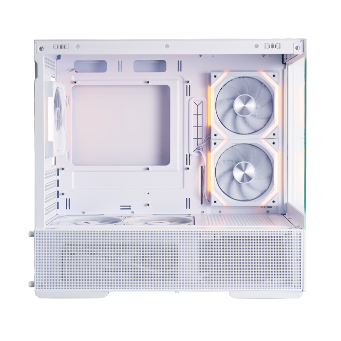 1STPLAYER CV6, mATX kompiuterio korpusas, 3 ARGB ir 2 papildomi ventiliatoriai, baltas - Image 10