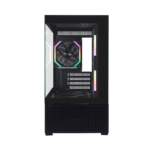1STPLAYER CV6, mATX kompiuterio korpusas, 3 ARGB ir 2 papildomi ventiliatoriai, juodas - Image 3