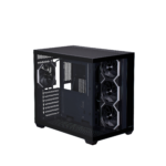 1STPLAYER BV7, ATX kompiuterio korpusas, 4 ARGB ventiliatoriai, juodas - Image 3
