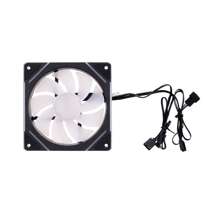 1STPLAYER FC7, 120 mm PWM ARGB korpuso ventiliatorius, juodas - Image 9