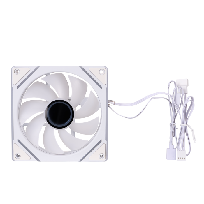 1STPLAYER FC7, 120 mm PWM ARGB korpuso ventiliatorius, baltas - Image 8