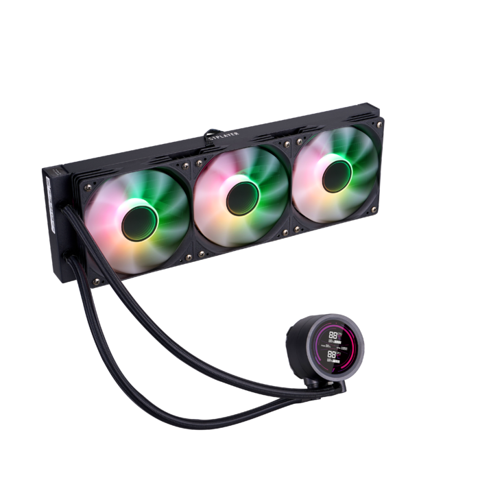 1STPLAYER TS4 360, 360 mm AIO procesoriaus aušintuvas, ARGB, LED ekranas, juodas - Image 5