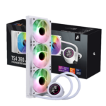 1STPLAYER TS4 360, 360 mm AIO procesoriaus aušintuvas, ARGB, LED ekranas, baltas